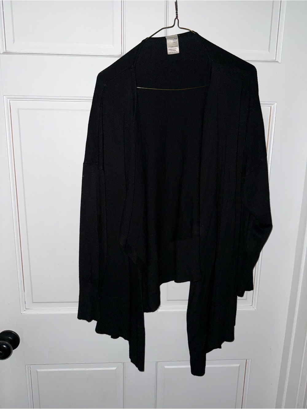 Black Open-Front Women’s Cardigan